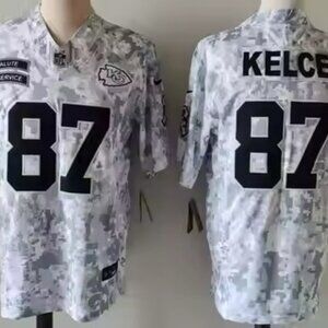TRAVIS KELCE 87 - KANSAS CITY CHIEFS CAMO STITCHED FOOTBALL JERSEY